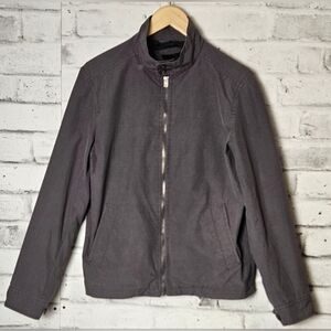 Banana Republic Gray Cotton Utility Jacket | Zip Front Casual Coat S